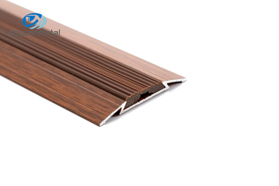 T6 Nhôm Cầu thang Nosing Edge Trim, Nhôm Gỗ Hiệu ứng Cầu thang Edge Nosing