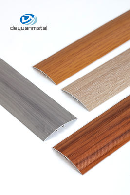 6463 Hồ sơ sàn nhôm Dải chuyển tiếp ngưỡng Trim Tấm thảm Laminate Xử lý bề mặt Vân gỗ