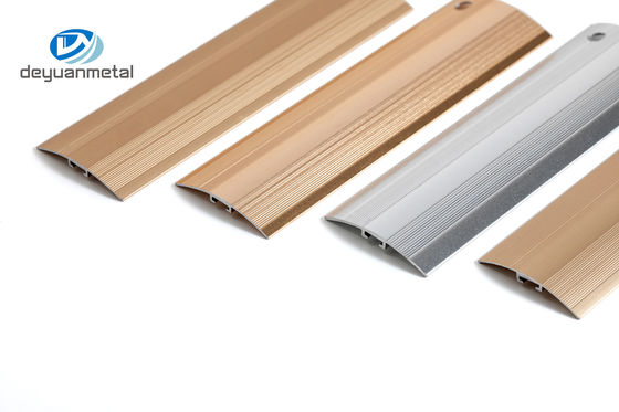 Hồ sơ sàn nhôm T6 Ngưỡng dải chuyển tiếp Trim Laminate Thảm để trang trí Hotal