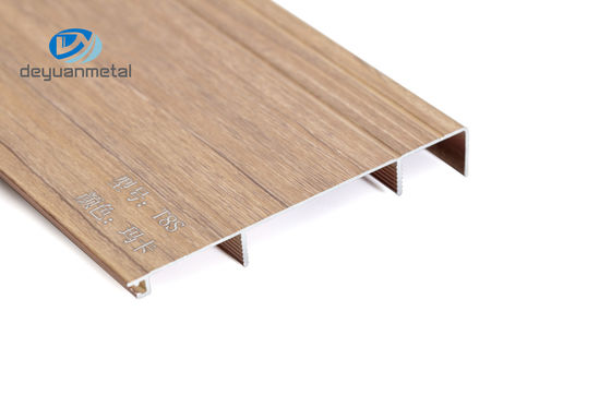 6063 Nhôm ốp viền Trim Sơn tĩnh điện hạt gỗ chống cháy không độc hại