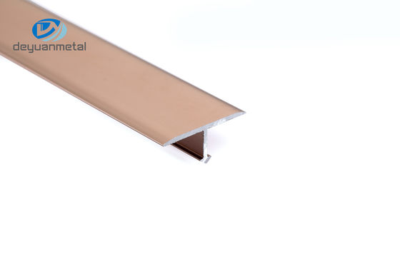 Kênh nhôm T 2,5m Kênh đen Anodized Chống ăn mòn Chống mài mòn Màu vàng hồng