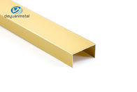 Kênh nhôm Anodized U Profile Độ dày 0,8-1,2mm 6063 Chất liệu Alu Màu vàng