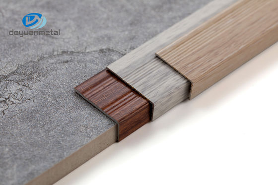 Hồ sơ hợp kim nhôm Stright Angel Sơn tĩnh điện Trang trí tường Hạt gỗ Chiều cao 1cm