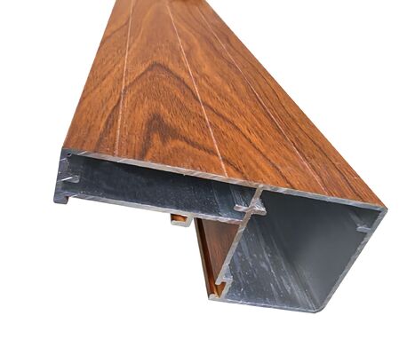 Hồ sơ cửa sổ Casement nhôm với vân gỗ cho thị trường Mỹ Latinh