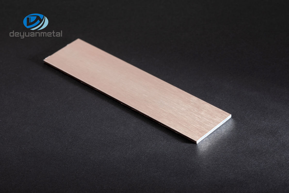 6063 Trang trí sàn cửa bên ngoài Antirust GB Thanh phẳng 4mm Vàng hồng được phê duyệt